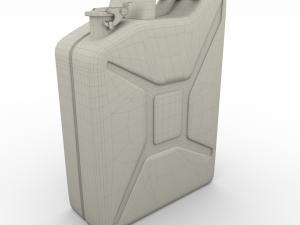 jerry can 2 worn pbr 3D Model