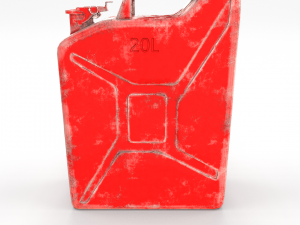 jerry can 2 worn pbr 3D Model