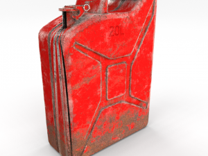 jerry can weathered 2 pbr 3D Model