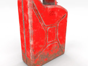 jerry can weathered 2 pbr 3D Model