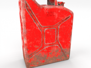 jerry can weathered 2 pbr Modelo 3D