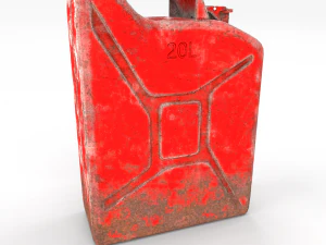 jerry can weathered 2 pbr 3D Model