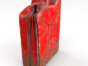 jerry can weathered 2 pbr 3D Model
