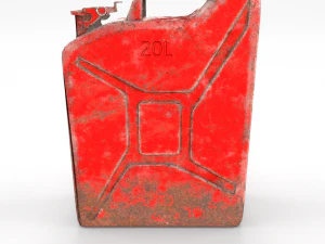 jerry can weathered 2 pbr 3D Model