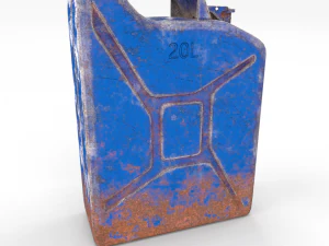 jerry can weathered 3 pbr 3D Model