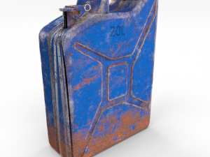 jerry can weathered 3 pbr Modelo 3D