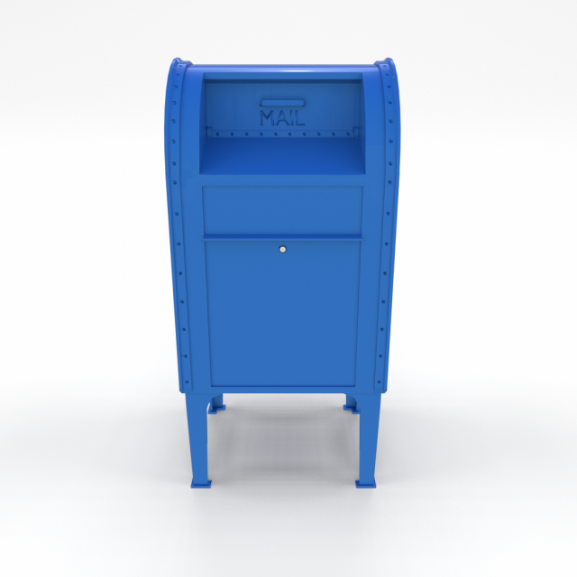 mailbox lowpoly pbr 3D Model .c4d .max .obj .3ds .fbx .stl .blend 