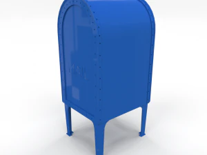 cassetta postale lowpoly pbr Modello 3D
