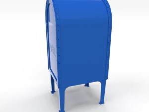 cassetta postale lowpoly pbr Modello 3D