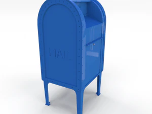 cassetta postale lowpoly pbr Modello 3D