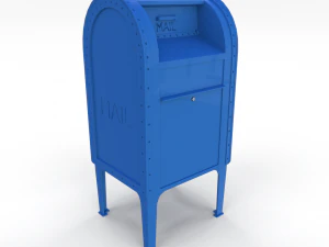 cassetta postale lowpoly pbr Modello 3D