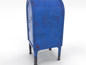 mailbox lowpoly weathered pbr 3D Model