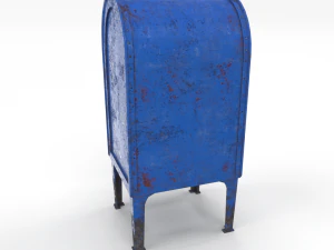 mailbox lowpoly weathered pbr 3D Model