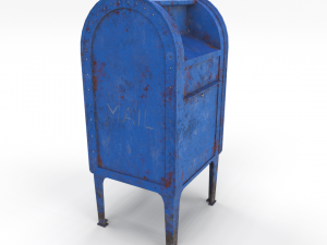 mailbox lowpoly weathered pbr 3D Model