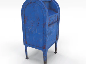 mailbox lowpoly weathered pbr 3D Model