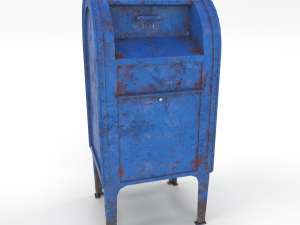 mailbox lowpoly weathered pbr 3D Model