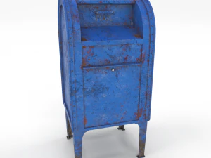 mailbox lowpoly weathered pbr 3D Model