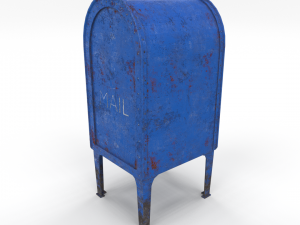 mailbox lowpoly weathered pbr 3D Model