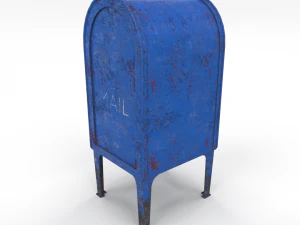 mailbox lowpoly weathered pbr 3D Model