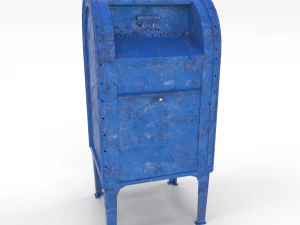 поштова скринька lowpoly вивітрюється 2 pbr 3D Модель