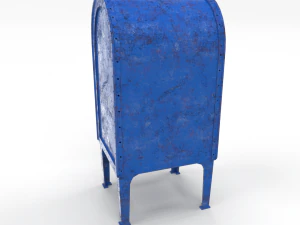 mailbox lowpoly weathered 2 pbr 3D Model