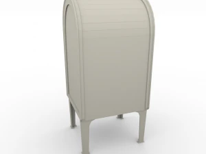 mailbox lowpoly weathered 2 pbr 3D Model