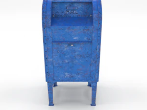 mailbox lowpoly weathered 2 pbr 3D Model