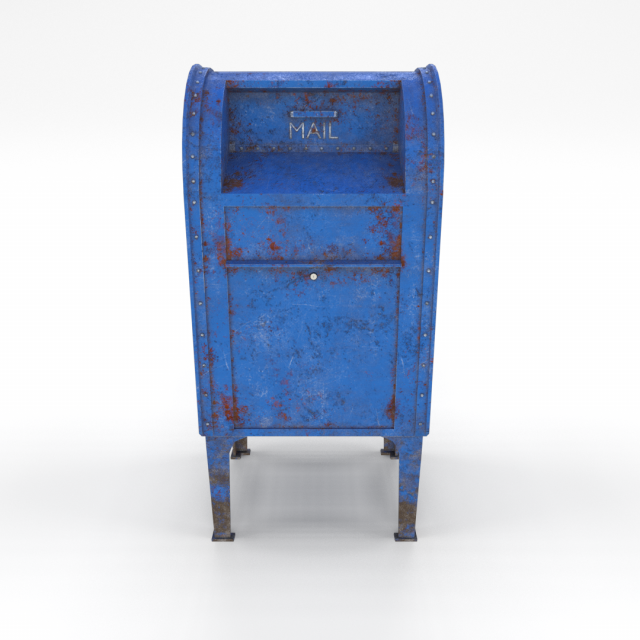 mailbox weathered pbr 3D मॉडल .c4d .max .obj .3ds .fbx .stl .blend 