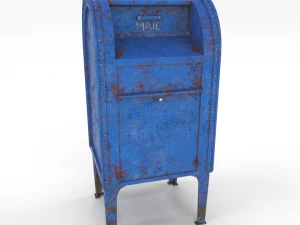 邮箱风化 pbr 3D 模型