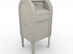 mailbox weathered pbr 3D मॉडल