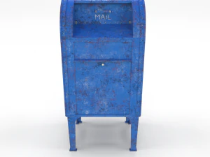 buzón desgastado 2 pbr Modelo 3D