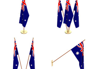 australia flag pack 3D Model