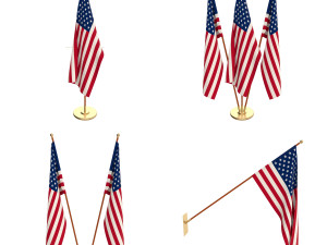 us flag pack 3D Model
