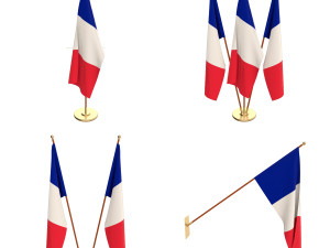 france flag pack 3D Модель
