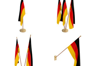 germany flag pack 3D Model