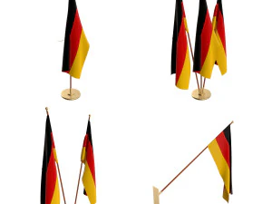 germany flag pack 3D Model