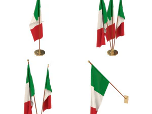 italy flag pack 3D Model