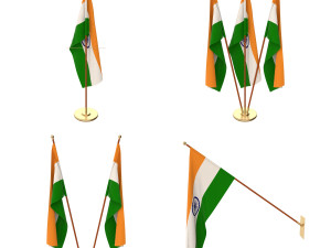 india flag pack 3D Model