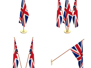 great britain flag pack 3D मॉडल