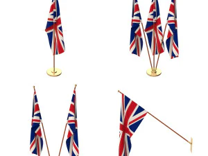 great britain flag pack 3D Model