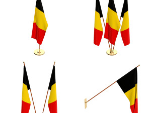 belgium flag pack 3D 모델