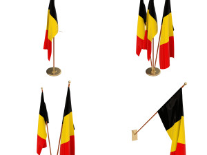 belgium flag pack 3D-Modell