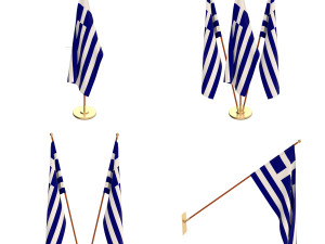 greece flag pack 3D 모델