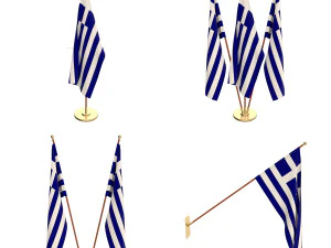 greece flag pack 3D Model