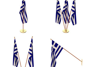 greece flag pack 3D-Modell