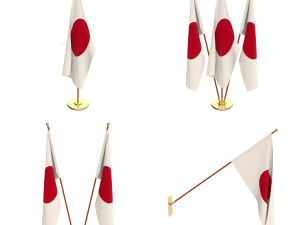 japan flag pack Modelo 3D