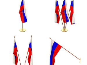russia flag pack Modelo 3D