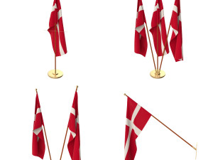 denmark flag pack Modelo 3D