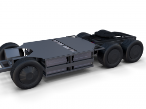 tesla semi truck chassis 3D Model