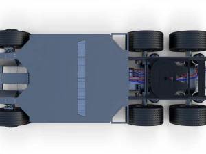 tesla semi truck chassis 3D Model